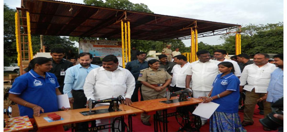 Sewing machines distributed to tribal women in Vikarabad