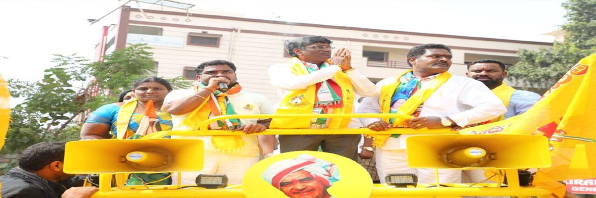 Venigalla Anand Prasad campaigns in Miyapur