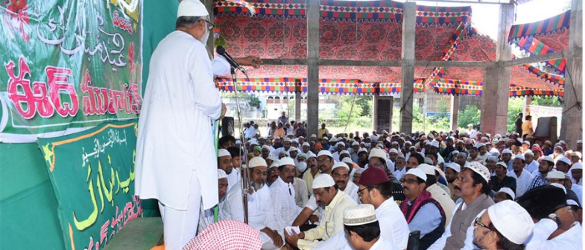 MLA Badeti Bujji offers Namaz on Bakrid in Eluru