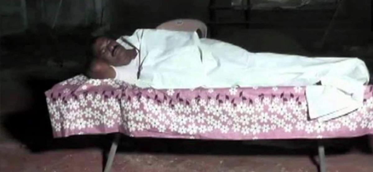 TDP MLA sleeps in a graveyard to assure construction workers