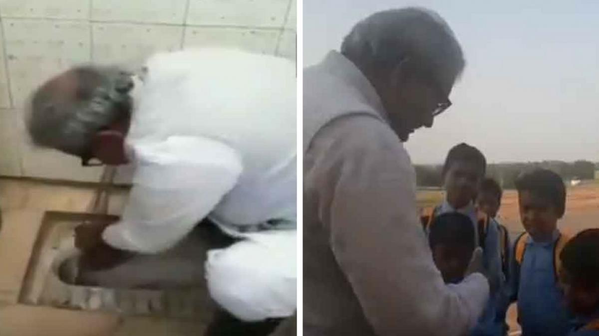 This MLA cleans toilets with bare hands