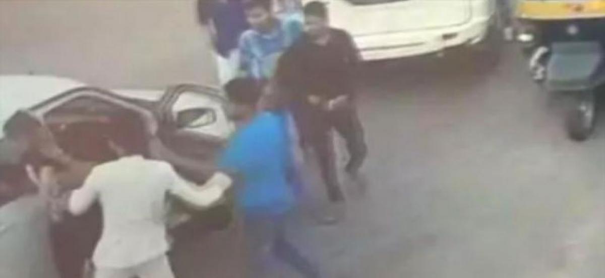 Watch: Rajasthan BJP MLAs son drags man out of car, thrashes him