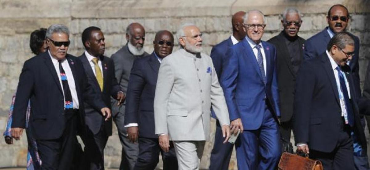 PM Modi joins world leaders for CHOGM retreat in UK