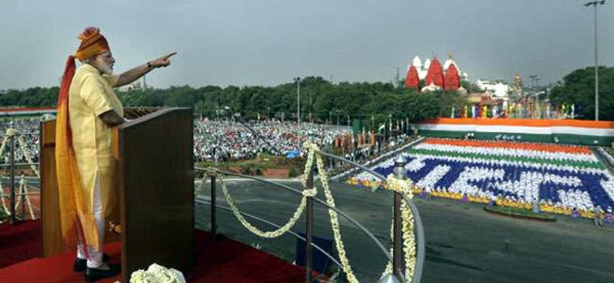 At 57 minutes, it was PM Narendra Modis shortest Independence Day speech