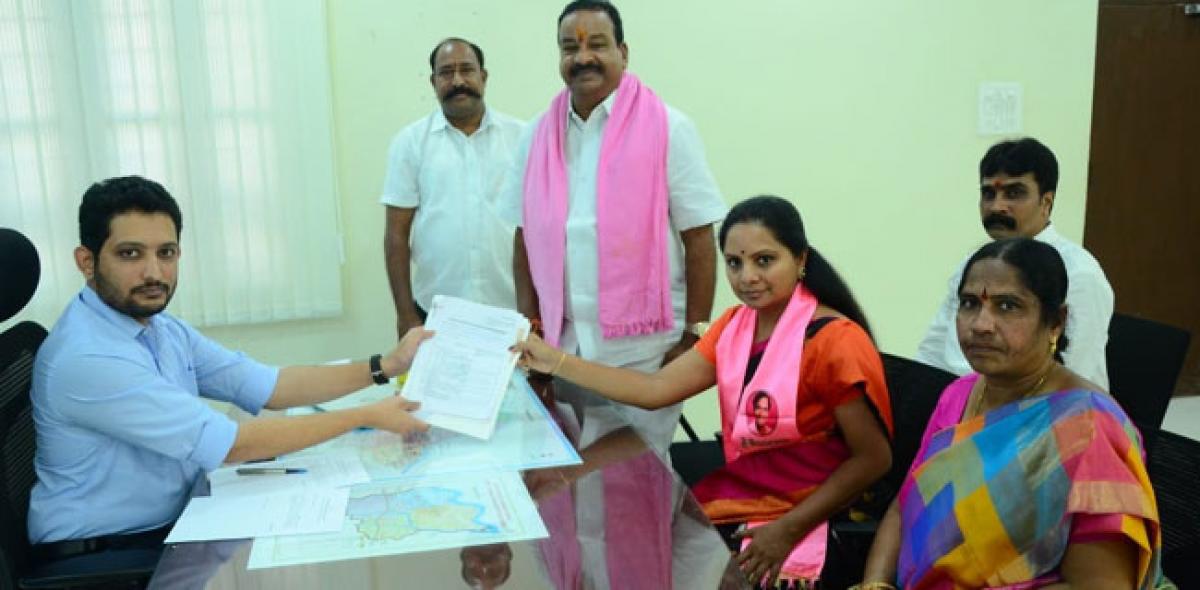 Development will suffer with 3-headed Kutami, says Kavitha