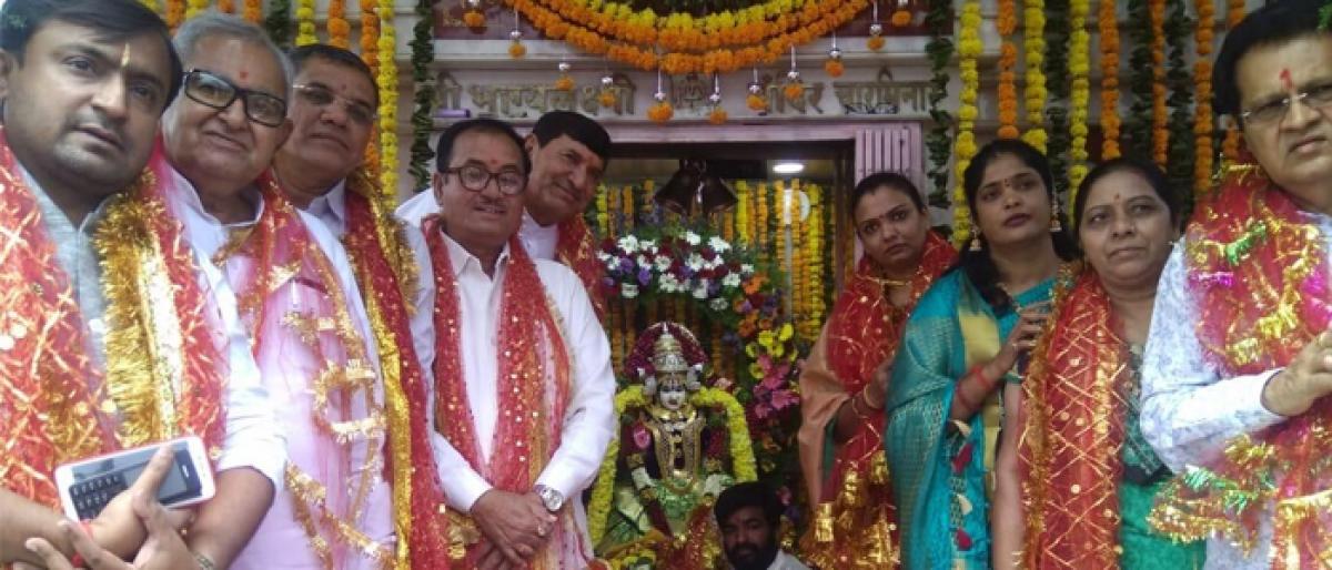 Gujarat MPs visit Bhagyalakshmi Temple