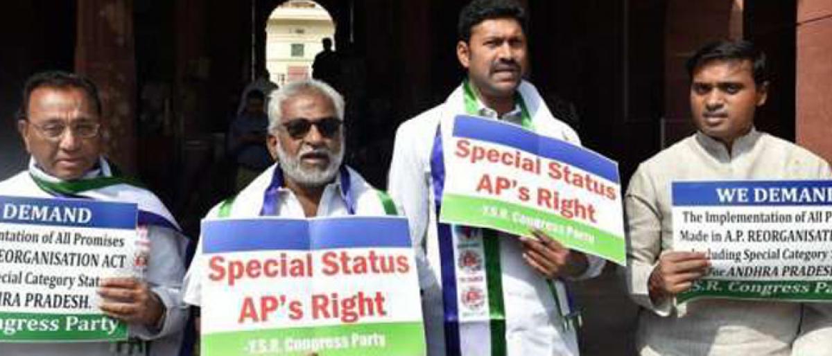 2 YSRCP members left at hunger strike camp