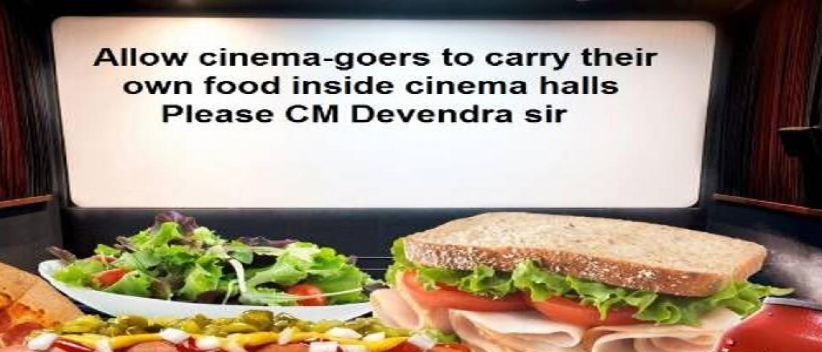Now, you can carry your own food into cinema halls