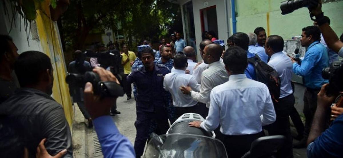 Maldives opposition parties say blocked from entering parliament for impeachment vote