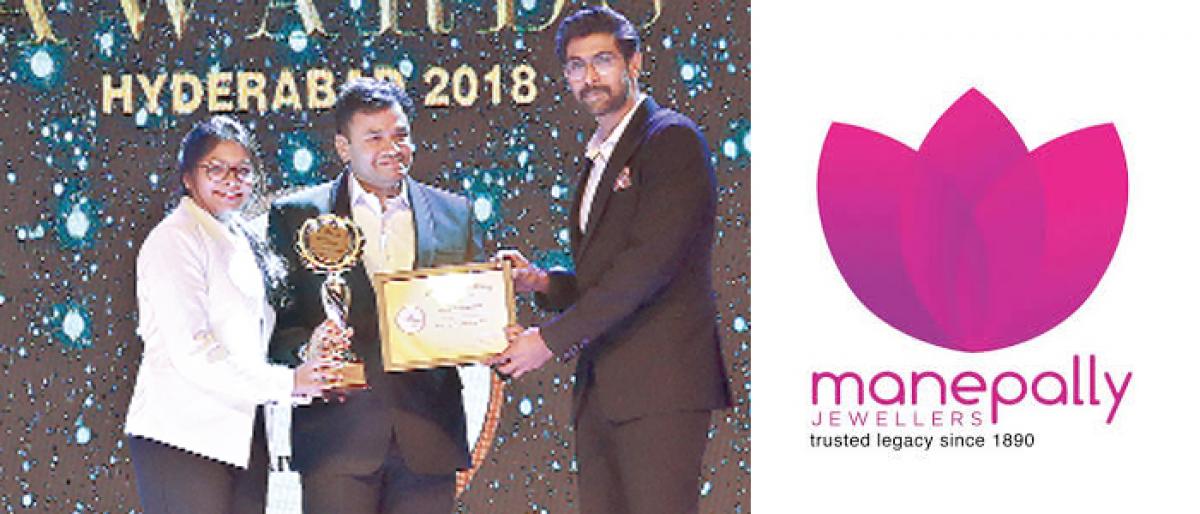 Manepally Jewellers bags Best Diamond Showroom award for the 4th time