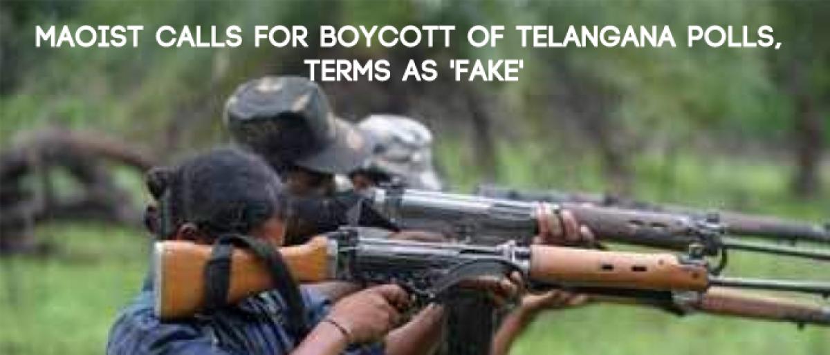 Maoist calls for boycott of Telangana polls, terms as fake