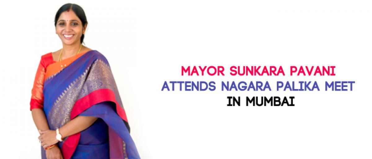 Mayor Sunkara Pavani attends Nagara Palika meet in Mumbai