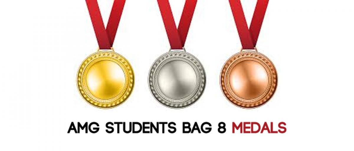 AMG students bag 8 medals in Vijayawada