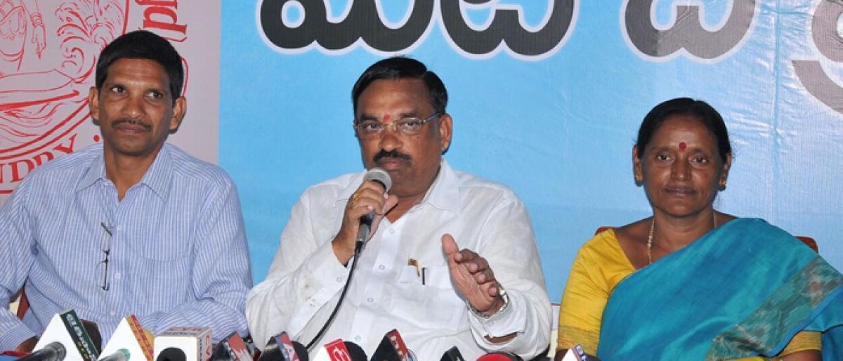 CM promised urban seat in next polls, claims Adireddy