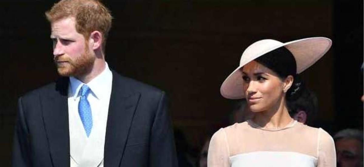 Duchess Meghan Markle opts for a pale-pink Flavia dress for her first public appearance after the royal wedding