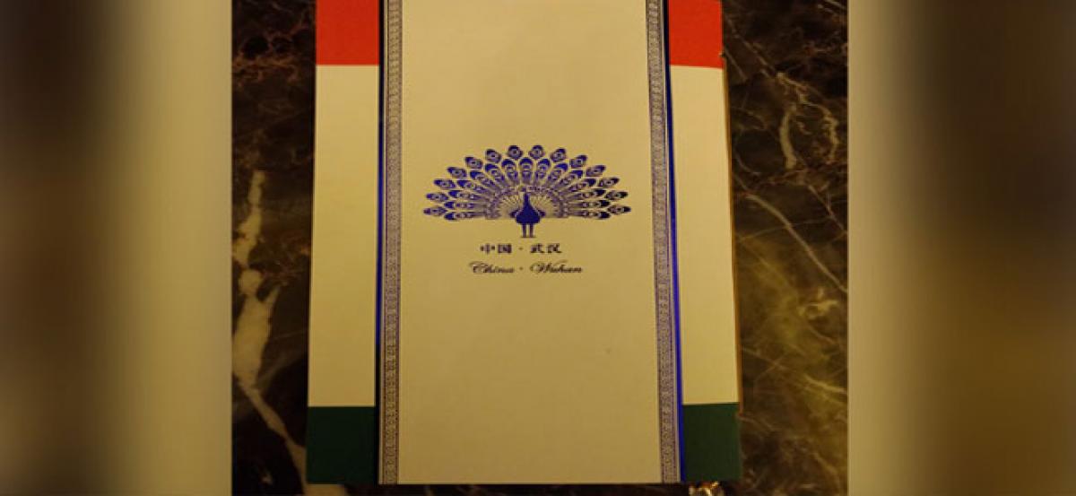 Wuhan menu card designed with Indian touch for PM Modi