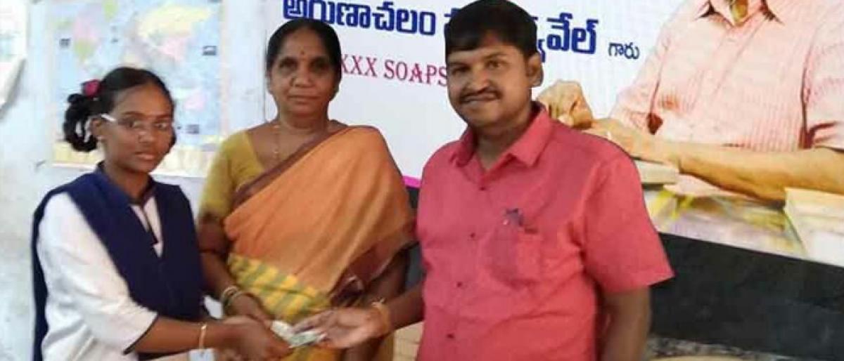 Merit student adopted as part of Badi Pilustundi programme in Vijayawada