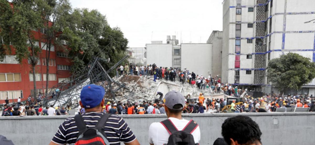 Desperate night search for children in Mexico school ruins after quake