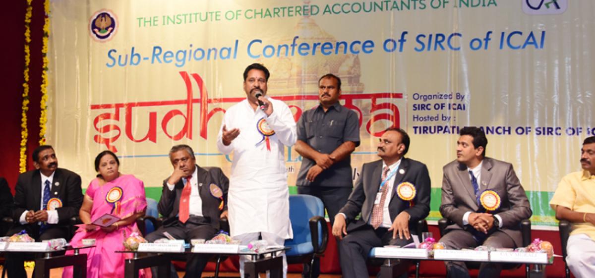 Chartered Accountants key role in economy stressed: Minister N Amaranatha Reddy.
