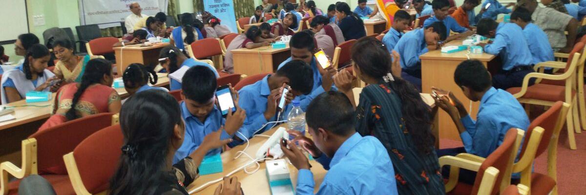 Using mobile phones to educate visually-impaired students