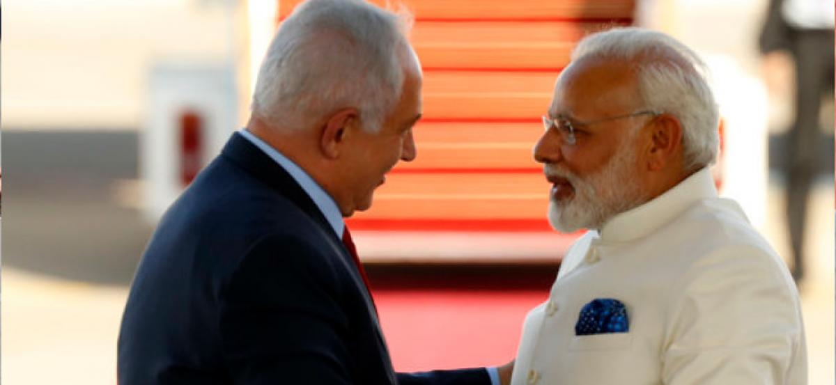 Modi on ground breaking visit to Israel - first by an Indian PM