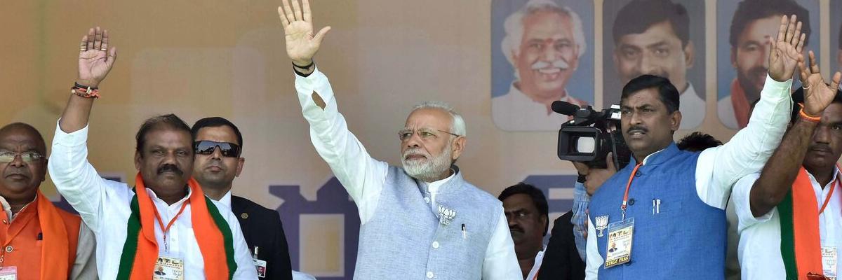 Tearing into TRS, Congress; Modi asks for a chance