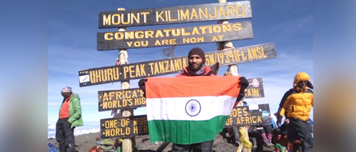 West Godavari youth climbs Mount Kilimanjaro