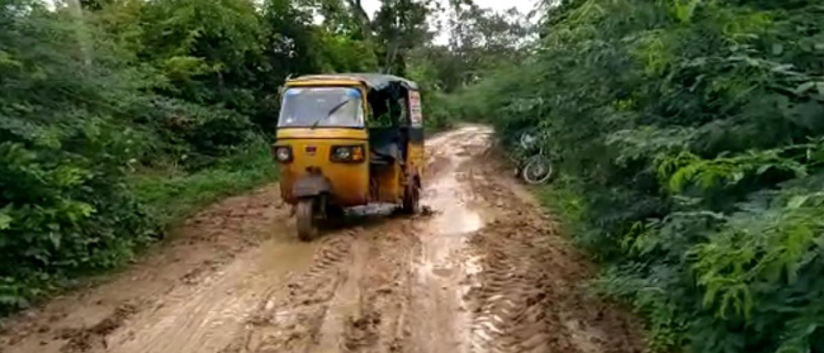 Villagers’ life stuck in muddy road