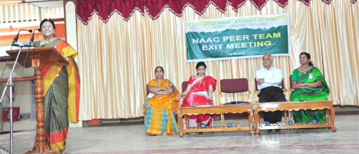 Avail tech to come up in life, girls told by NAAC committee chairperson KK Seethamma