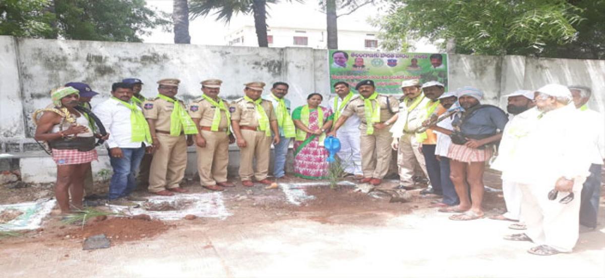 Excise Department holds Haritha Haram at temples, graveyard