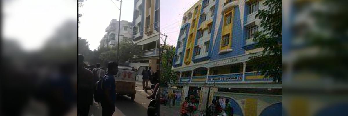 Tension prevailed at Narayana college in Tarnaka after students vandalise furniture