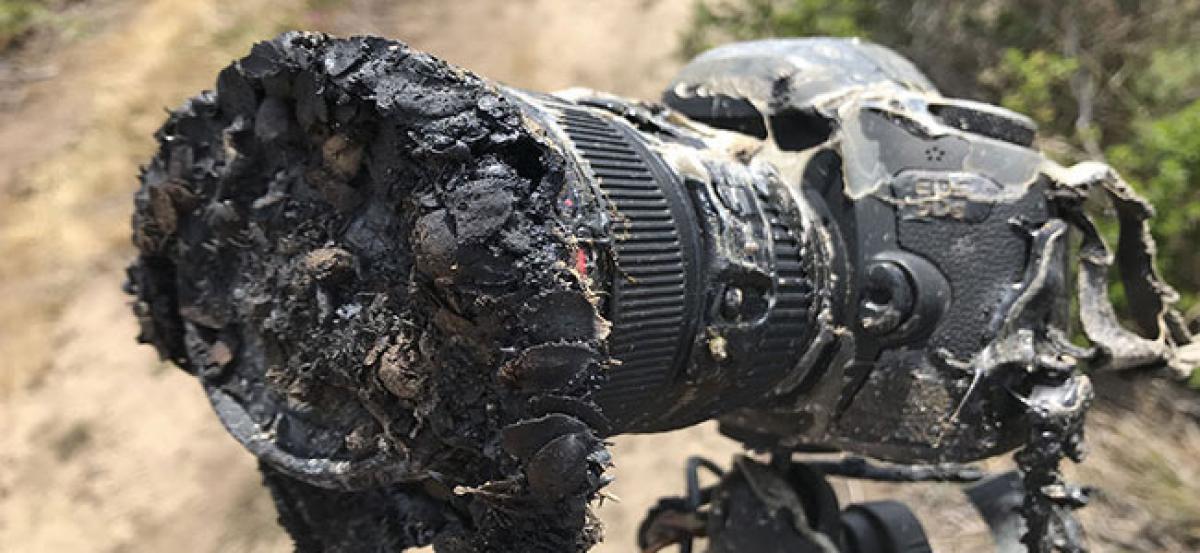 Grass fire to blame for that melted NASA camera