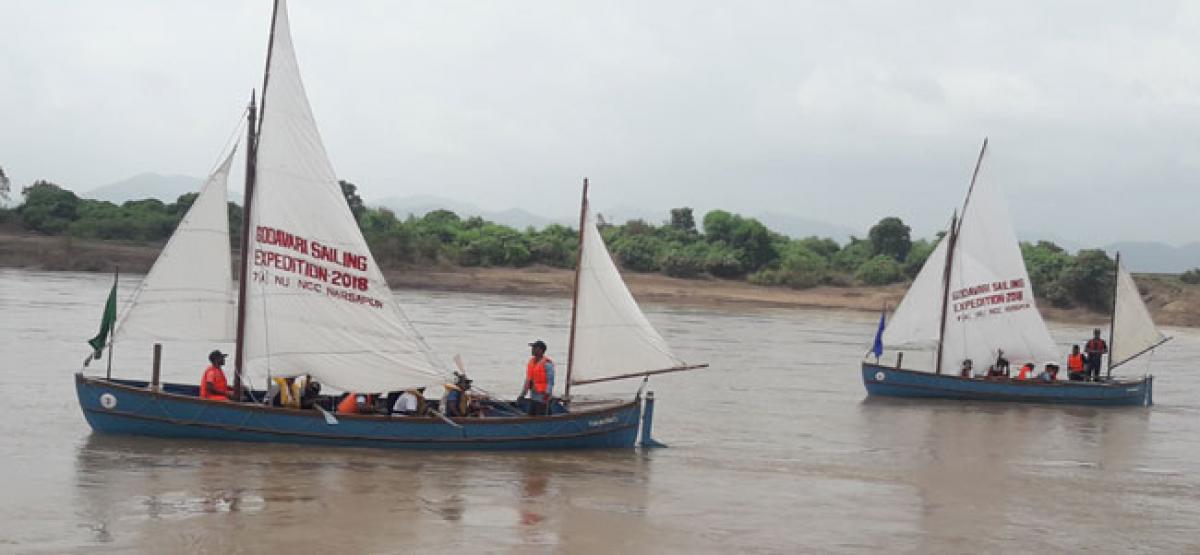 Godavari Sailing Expedition reaches Rajamahendravaram