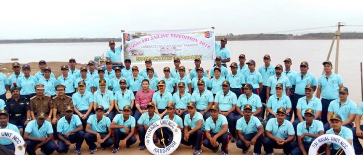 NCC cadets embark onGodavari River sailing expedition