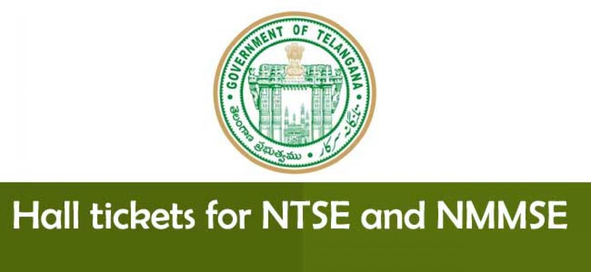 Downloading of hall tickets for NTSE and NMMSE from Oct 30