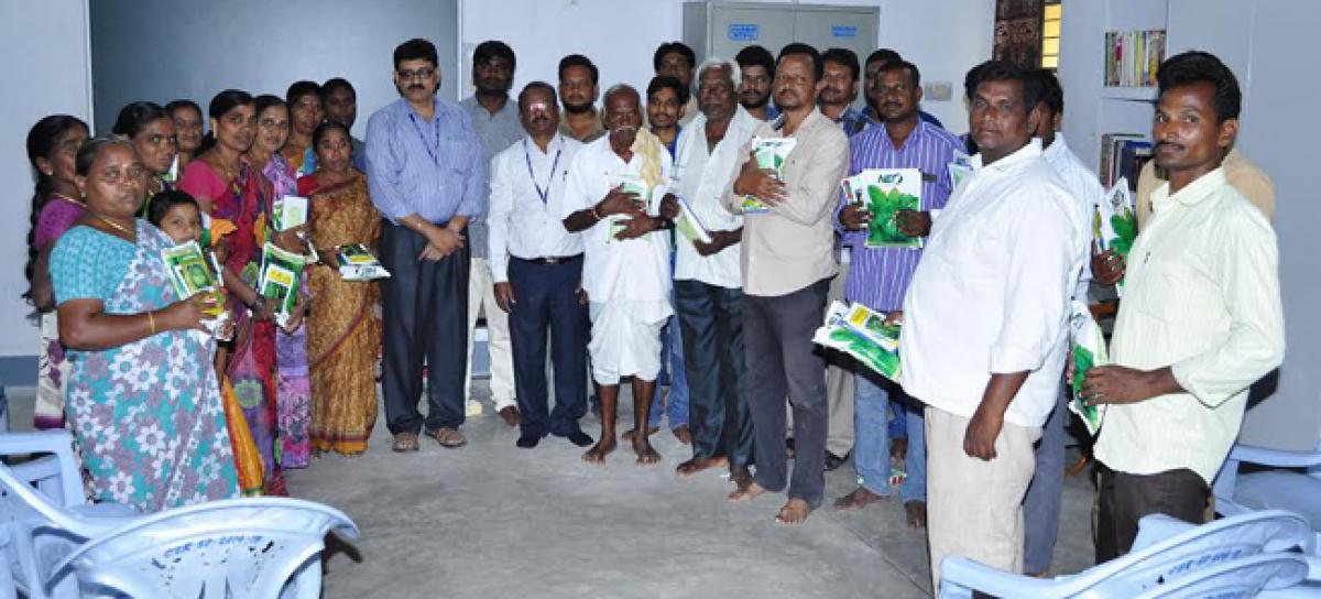 NTPC distributes seeds to farmers under Corporate Social Responsibility in Ramagundam