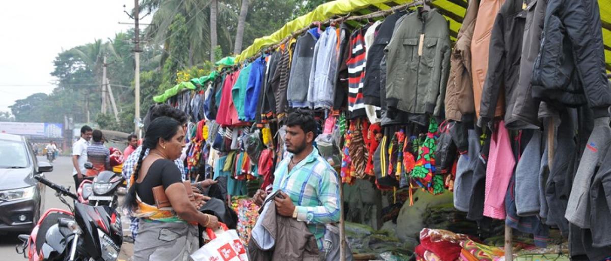 Nepalese set up winter wear shops