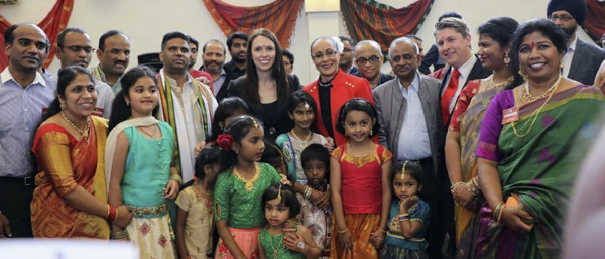 New Zealand PM Jacinda Ardern takes part in Bathukamma celebrations