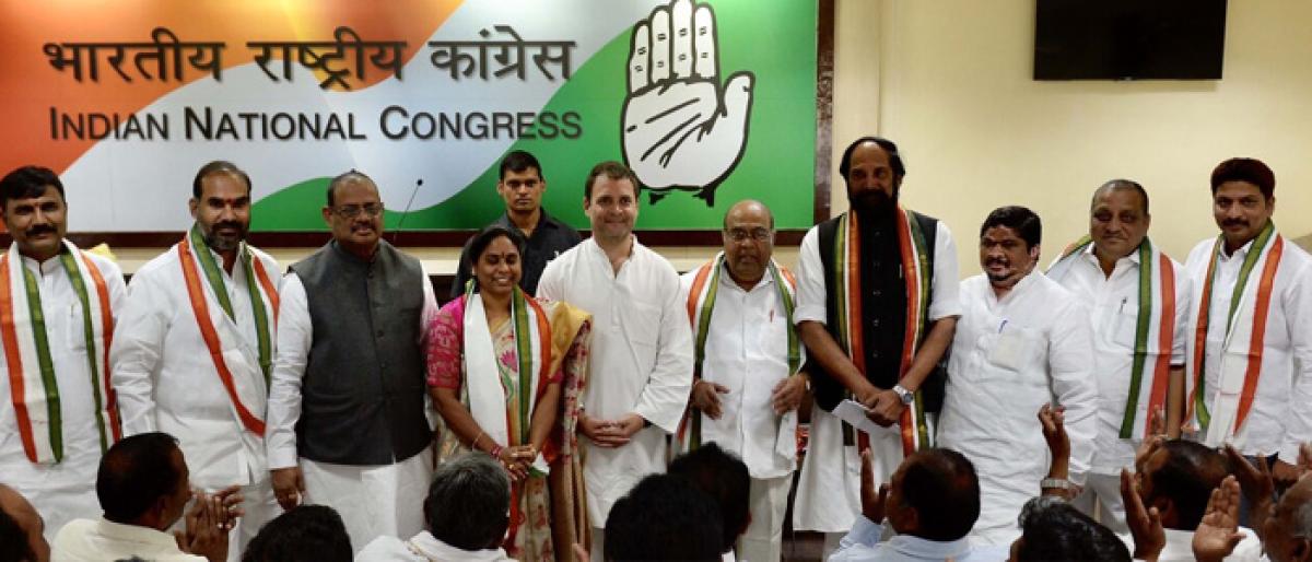 Nagam, Gaddar’s son & Adi join Congress