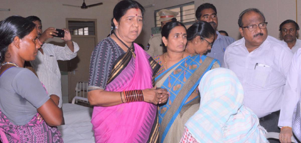 Rajakumari assures govt aid to kin of deceased girls