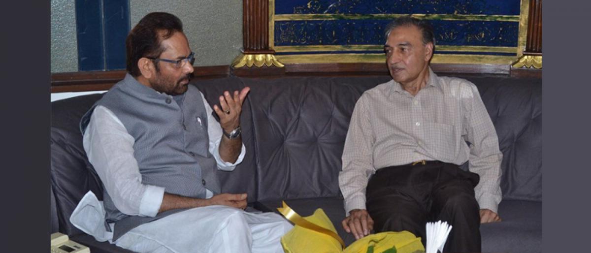 Naqvi Meets India Islamic Cultural Centre Chief