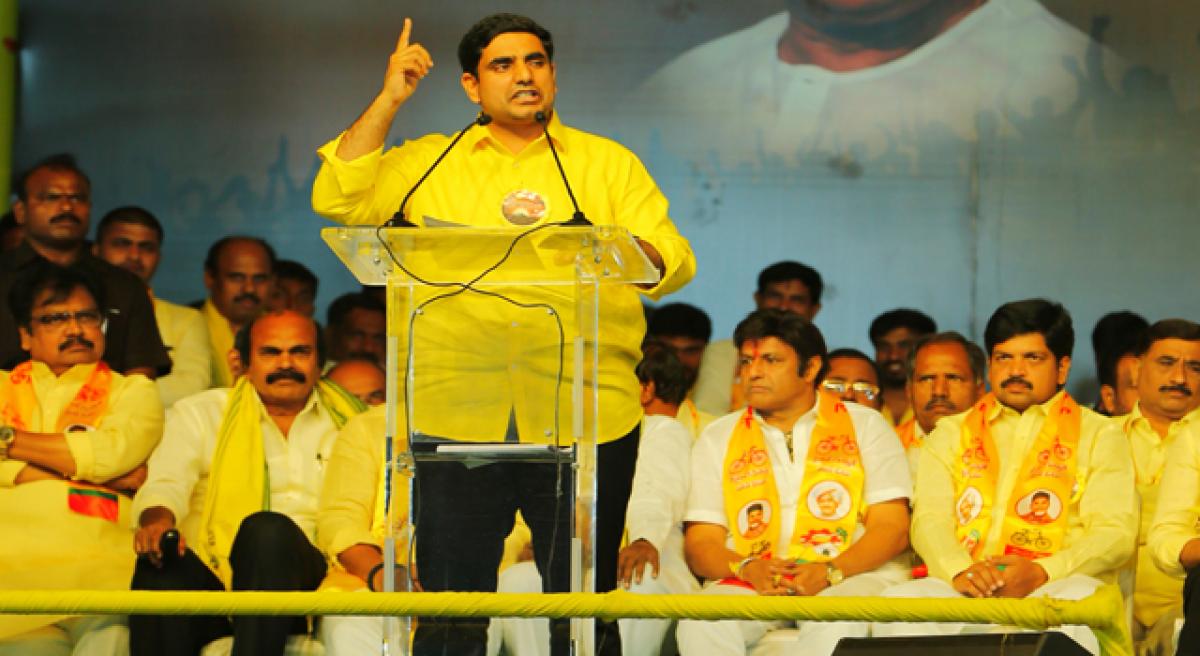 Lokesh challenges Jagan to criticise Prime Minister