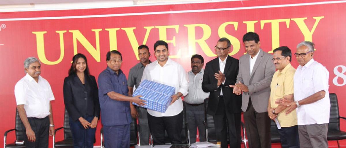 Lokesh tells students to strive to achieve goals