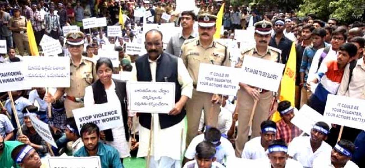 Rally against human trafficking kicks off, TS Govt promises stringent action