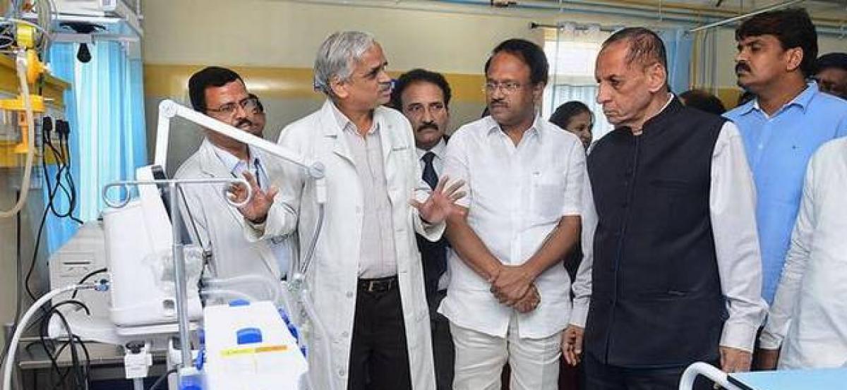 Governor visits Gandhi Hospital as patient