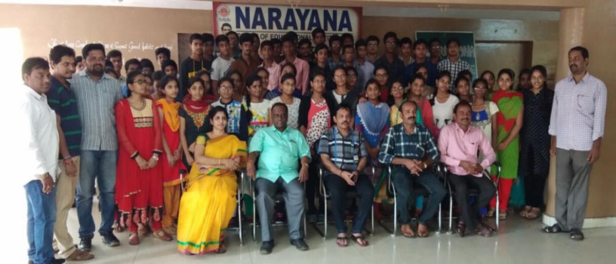 Narayana students excel in Junior Inter exams