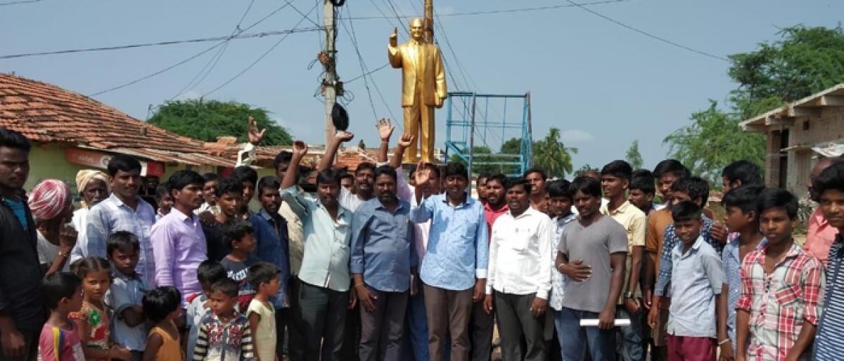 Action sought against Ambedkar’s statue vandals in Peddachepyal village