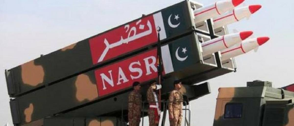 Pak test fires short-range Nasr missile