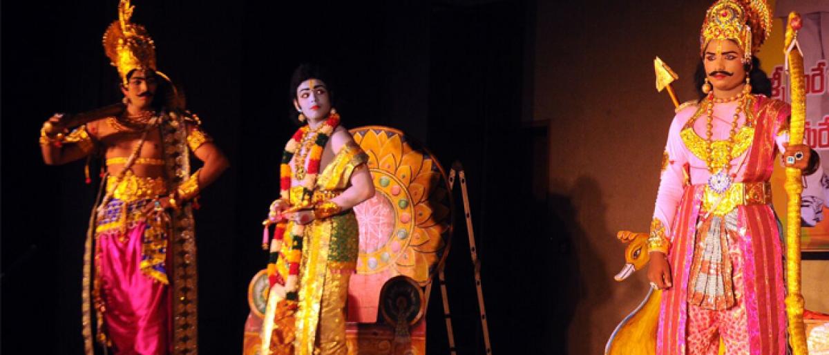 Artistes impress audience at Padya Nataka festival in Vijayawada