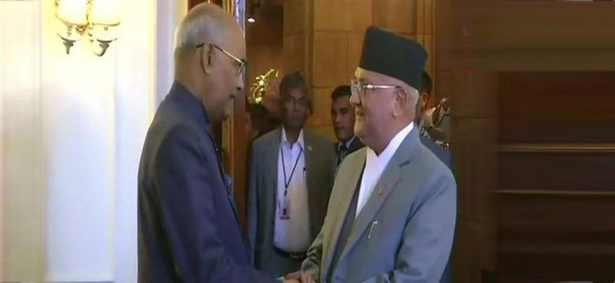 Oli meets President Kovind, will discuss India-Nepal issues